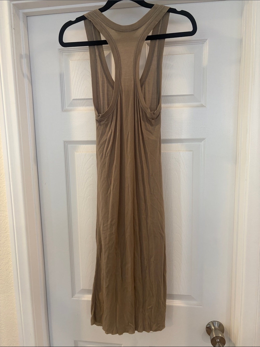 BCBGMaxAzria Taupe Racerback Ribbed Maxi Dress - Picture 3 of 3
